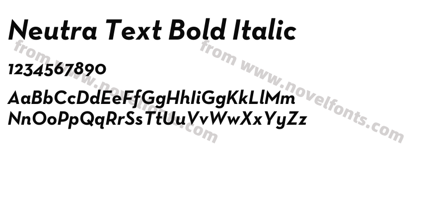 Neutra Text Bold ItalicPreview