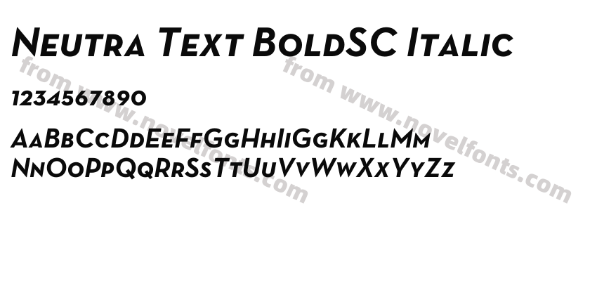 Neutra Text BoldSC ItalicPreview