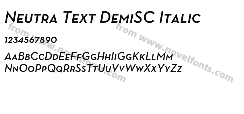 Neutra Text DemiSC ItalicPreview