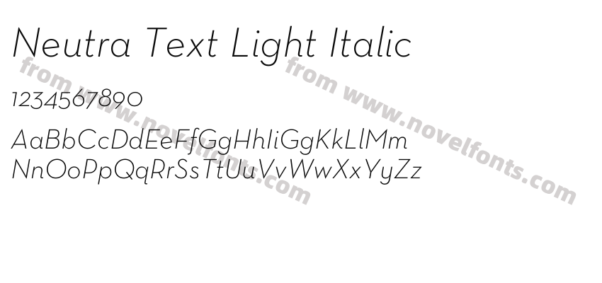 Neutra Text Light ItalicPreview