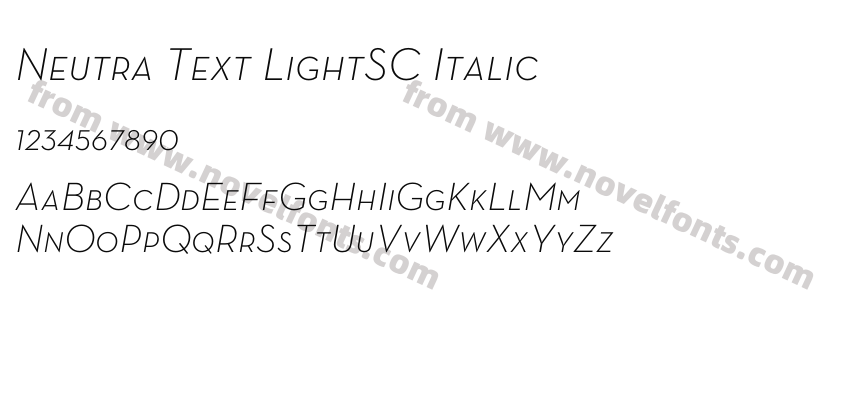 Neutra Text LightSC ItalicPreview