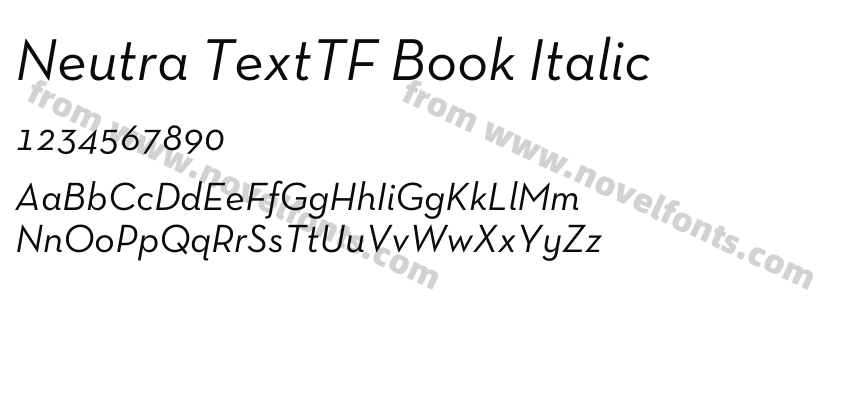 Neutra TextTF Book ItalicPreview