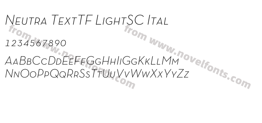 Neutra TextTF LightSC ItalPreview