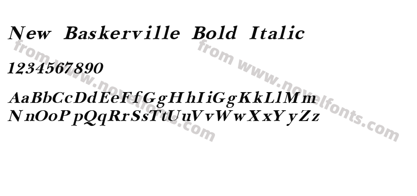 New Baskerville Bold ItalicPreview