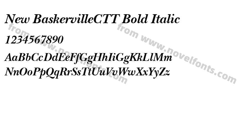 New BaskervilleCTT Bold ItalicPreview