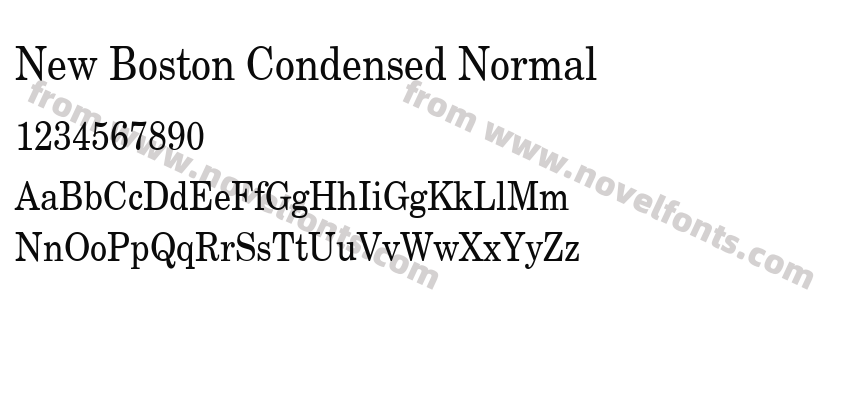 New Boston Condensed NormalPreview