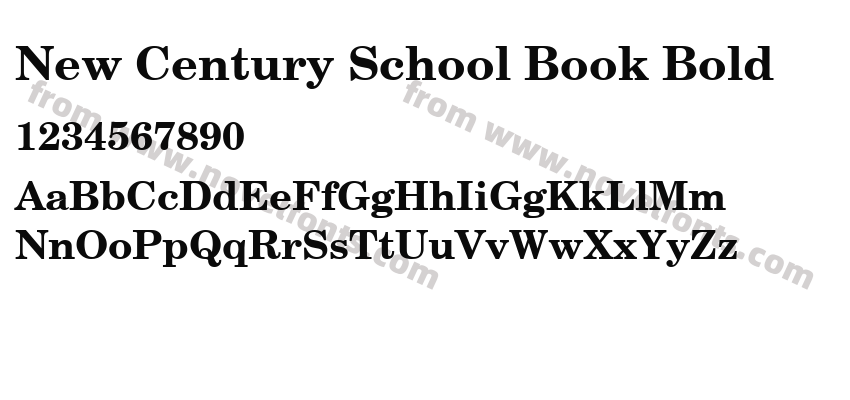 New Century School Book BoldPreview