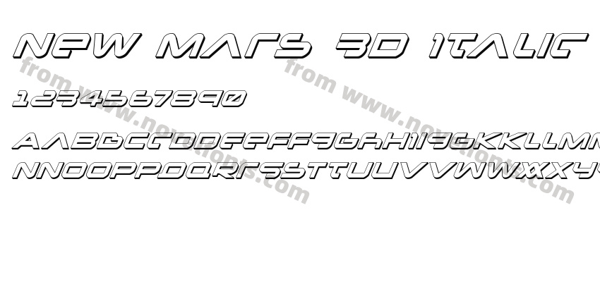 New Mars 3D ItalicPreview