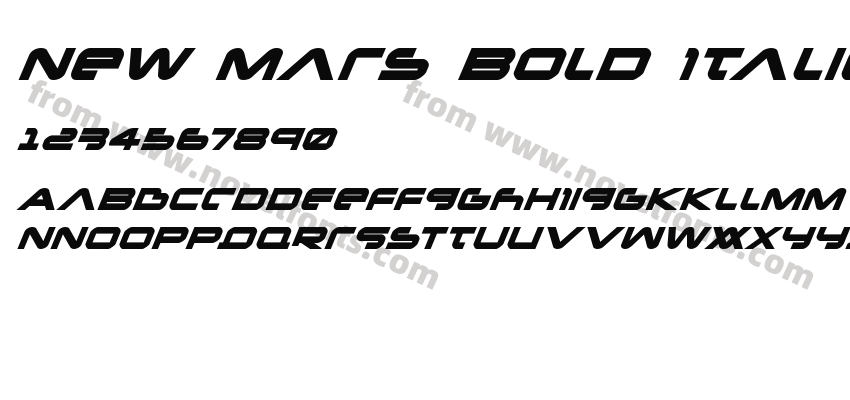 New Mars Bold ItalicPreview