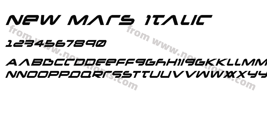 New Mars ItalicPreview