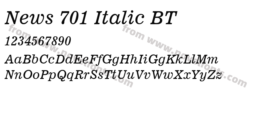 News 701 Italic BTPreview