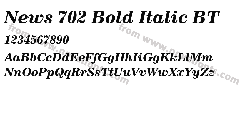 News 702 Bold Italic BTPreview