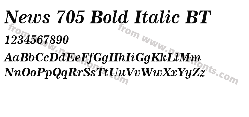 News 705 Bold Italic BTPreview