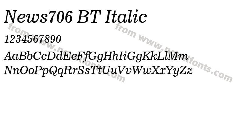 News706 BT ItalicPreview