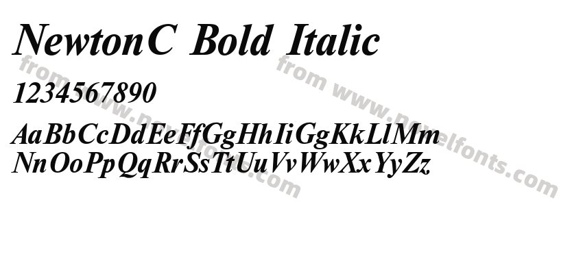 NewtonC Bold ItalicPreview