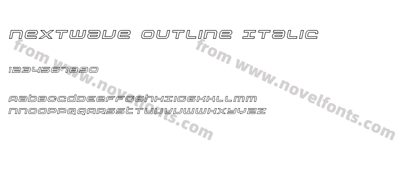 Nextwave Outline ItalicPreview