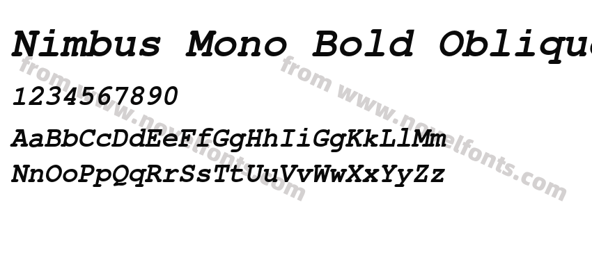 Nimbus Mono Bold ObliquePreview
