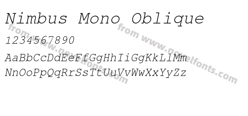 Nimbus Mono ObliquePreview