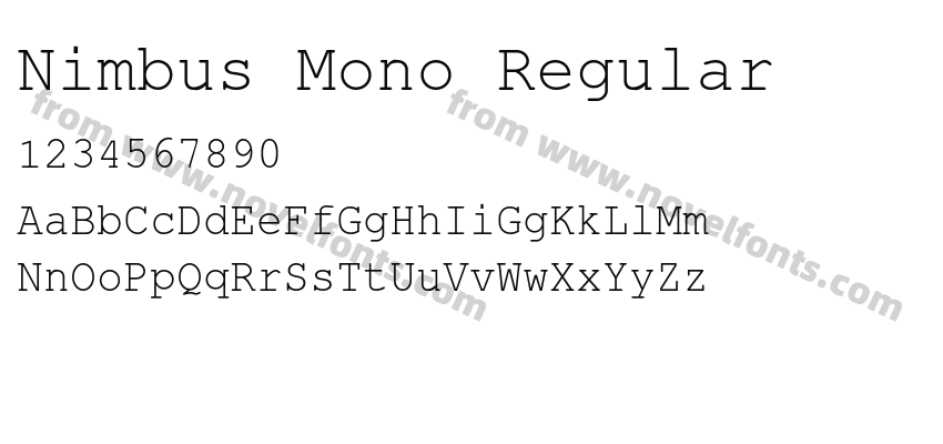 Nimbus Mono RegularPreview