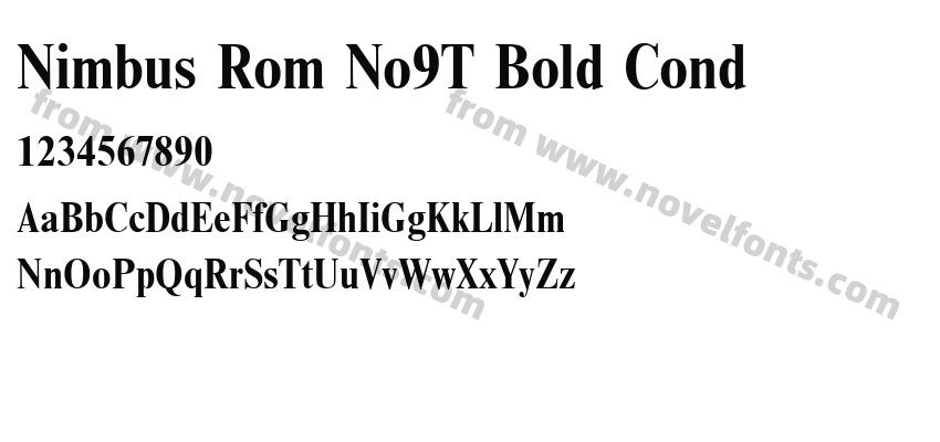 Nimbus Rom No9T Bold CondPreview