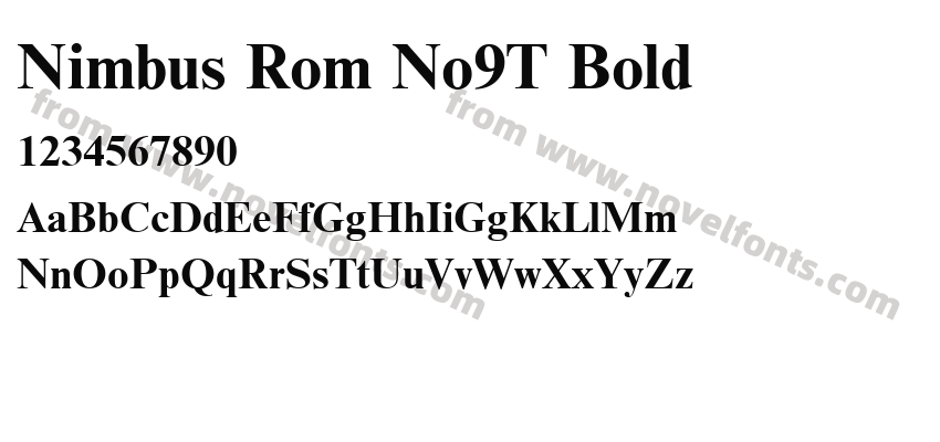 Nimbus Rom No9T BoldPreview