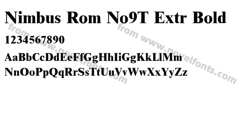 Nimbus Rom No9T Extr BoldPreview