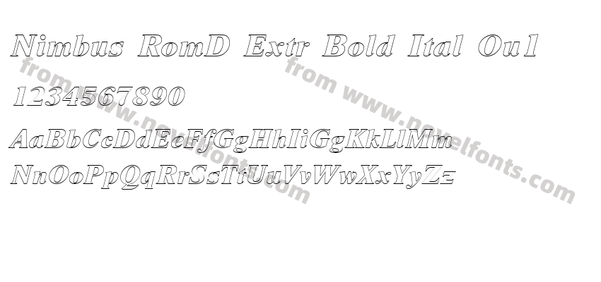 Nimbus RomD Extr Bold Ital Ou1Preview