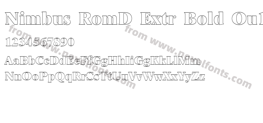 Nimbus RomD Extr Bold Ou1Preview