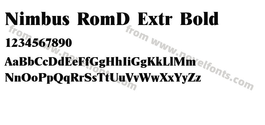 Nimbus RomD Extr BoldPreview