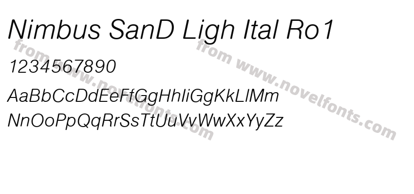 Nimbus SanD Ligh Ital Ro1Preview