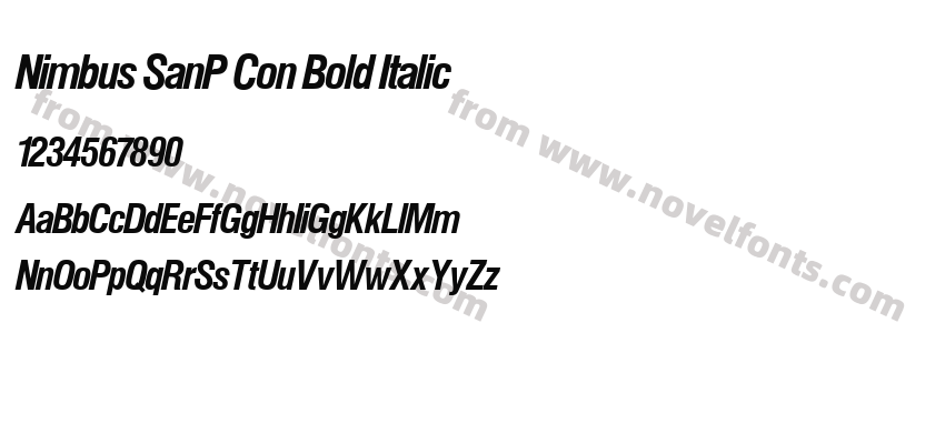 Nimbus SanP Con Bold ItalicPreview