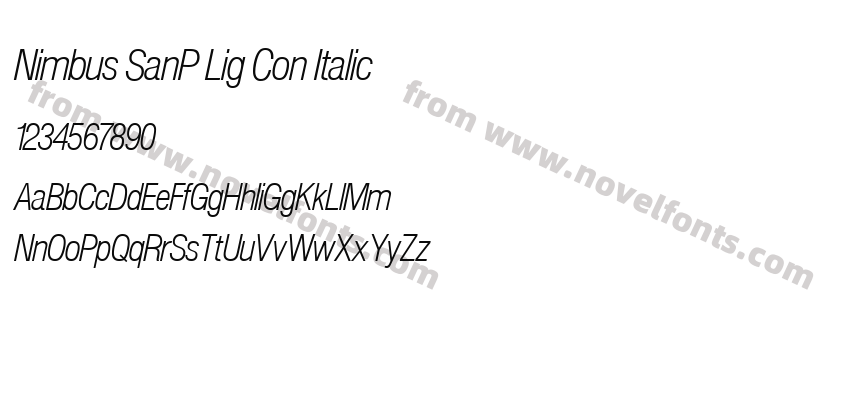 Nimbus SanP Lig Con ItalicPreview