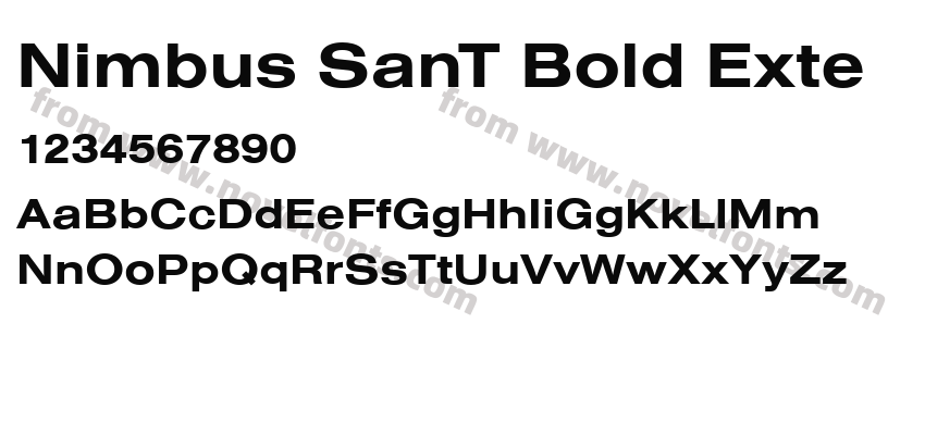 Nimbus SanT Bold ExtePreview