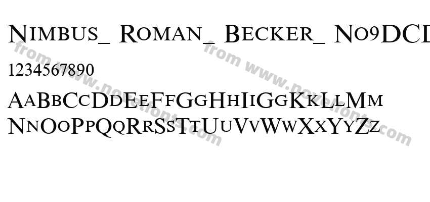 Nimbus_ Roman_ Becker_ No9DCD RegPreview