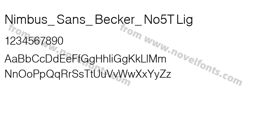 Nimbus_ Sans_ Becker_ No5T LigPreview