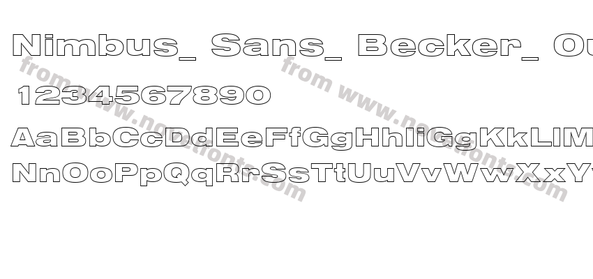 Nimbus_ Sans_ Becker_ OutD Bla ExtPreview