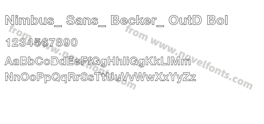 Nimbus_ Sans_ Becker_ OutD BolPreview