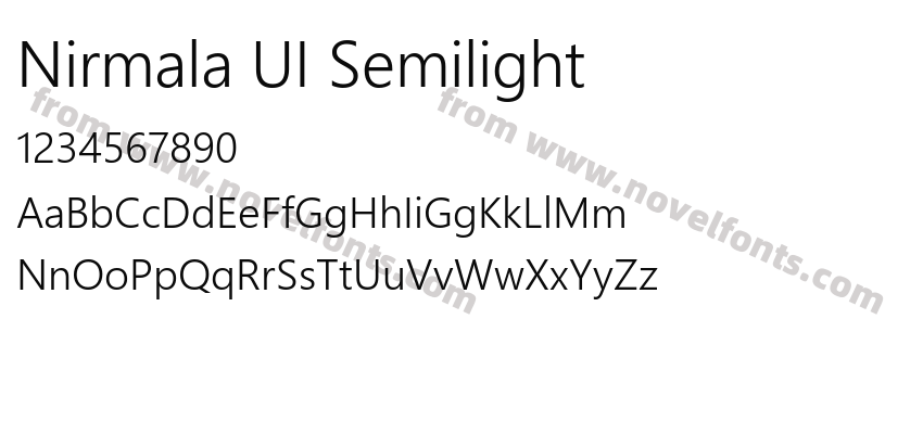 Nirmala UI SemilightPreview