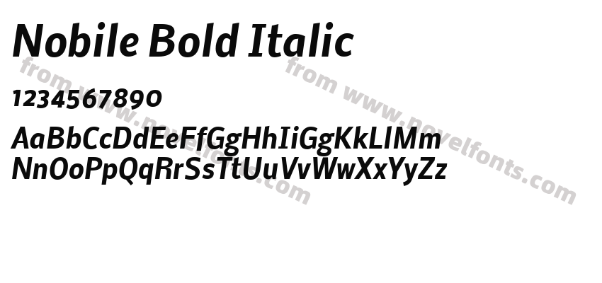 Nobile Bold ItalicPreview