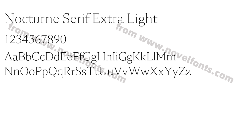 Nocturne Serif Extra LightPreview