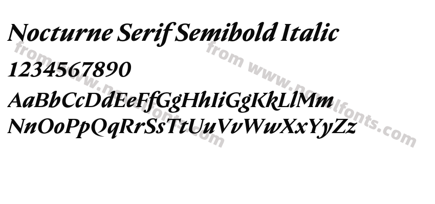 Nocturne Serif Semibold ItalicPreview