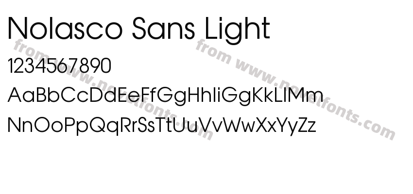 Nolasco Sans LightPreview