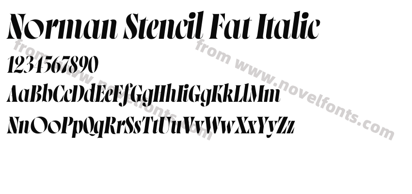 Norman Stencil Fat ItalicPreview