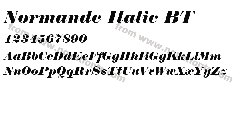 Normande Italic BTPreview