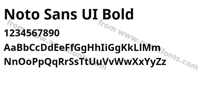 Noto Sans UI BoldPreview