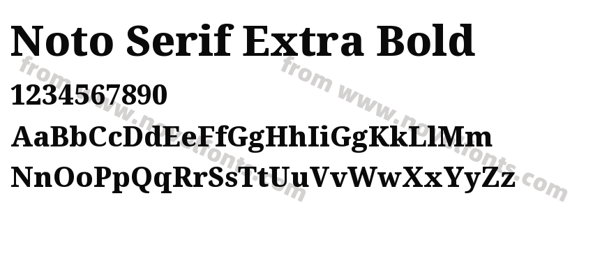 Noto Serif Extra BoldPreview