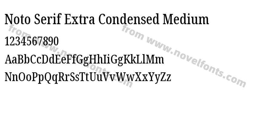 Noto Serif Extra Condensed MediumPreview