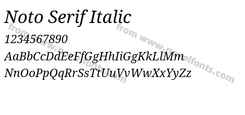 Noto Serif ItalicPreview