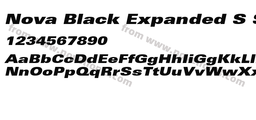 Nova Black Expanded SSi Black Expanded ItalicPreview