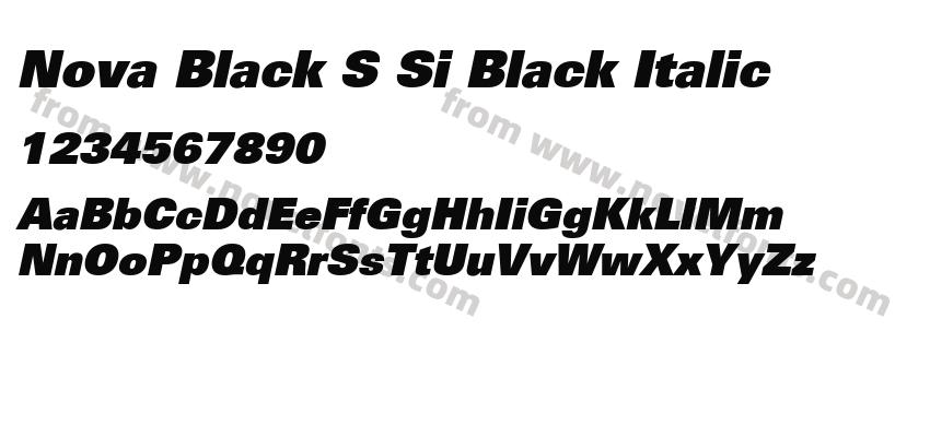 Nova Black SSi Black ItalicPreview